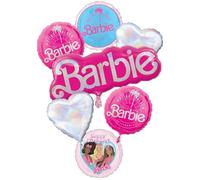 Barbie's Birthday Party Supplies 7pc Foil Balloon Bouquet Decorations