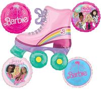 Barbie's Birthday Party Supplies Roller Skate Foil Balloon Bouquet Decorations