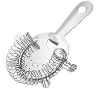 BarBits 4 Prong Cocktail Strainer - Professional Stainless Steel Hawthorne Strainer - Stainless Steel