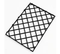 BarBits Black Interlocking Glass Mats - Pack of 10, Plastic Bar Drainer Matting 30x20cm, Ventilation Stacking Mats, UK Made Glass Shelf Liner,