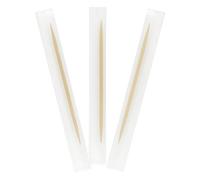 BarBits Wooden Toothpicks Individually Paper Wrapped - Pack of 1000