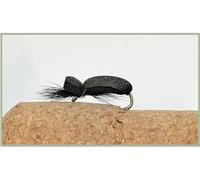 Barbless Black Beetles, Dry Trout Flies, choice of sizes, Best Beetle Flies, Surface fishing flies (6, 14)