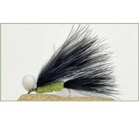 Barbless Black Booby Cats Whiskers Trout Flies, Top Lures, Size 10 Booby Flies, still water favourites, great movement (6) (6)