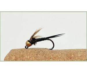 Barbless Black Copper John Jig Trout Flies Choice of size and quantity, Euro Nymphs (6, 16)