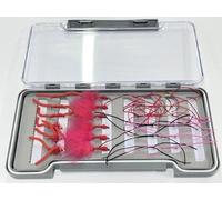 Barbless Bloodworm Trout Flies, 24 Per boxed set, worm and Apps patterns, size 10