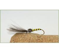 BARBLESS CDC Yellow Owl Flies, 12 Pack Yellow Owl, choice of sizes, Trout Flies (10)