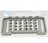Barbless Cruncher and Diawl Bach Trout Flies - 24 per Boxed Set, Mixed size, Best Nymph Flies