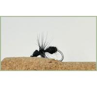 BARBLESS Dry flies, 6 x Traditional Black Ants, Dry Fly Size Choice Trout Flies (Mixed)
