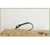 Barbless Fried egg quill buzzers, trout flies, Black, choice of size and quantity, Best Buzzer flies, Top selling buzzer fishing flies (6, 10)