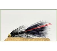 BARBLESS Goldhead Black Red Flash Damsel Trout Flies size 10, choose the amount required, Best Lure Flies (3)
