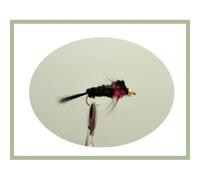 Barbless Montana Trout Flies, 12 pack BARBLESS Gold head Red Long Shank, Mixed 10/12, Fly Fishing