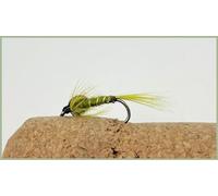Barbless Olive, Gold Ribbed Nymph, Trout Flies Choice of size and quantity excellent nymph pattern for fly fishing (6, 14)