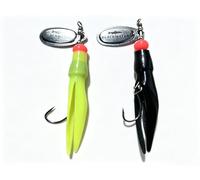 BARBLESS SALMON LURE YELLOW BLACK SILVER BLADE SILICONE BULLET SPINNER FLYING FISHING C SWIVEL BRIGHT TROUT 10G 15G QUICK CHANGE SINGLE HOOK