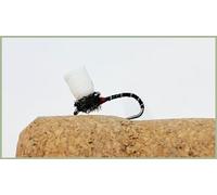 Barbless Suspender buzzers trout flies, Black, choice of size and quantity, Best Buzzer flies, Emergers Fly Fishing (12, 14)
