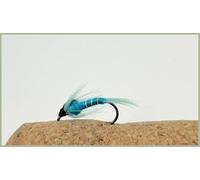 Barbless Teal Blue Damsel Nymph Trout Flies Choice of size and quantity excellent natural nymph pattern for fly fishing (6, Mixed)