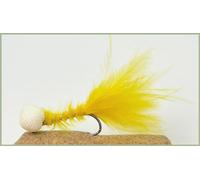 Barbless Yellow Booby Trout Flies, Size 10 Booby Flies, Choose quantity, Lure Flies (6)