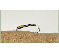 Barbless Yellow quill buzzers, trout flies, Black, choice of size and quantity, Best Buzzer flies, Top selling buzzer fishing flies (12, 10)