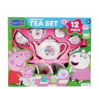 Barbo Toys Peppa Pig Porcelain Tea Set 12 Piece | Role Play Tea Set for Children Aged 3+ | Cups, Saucers, Teapot, Jug & Sugar Bowl | Promotes Imagination & Social Skills