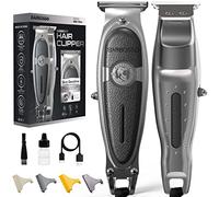 BARBOSSO Beard Hair Trimmer Men Rechargeable via USB-C - 90 Min Battery - Cordless Clippers - Mens Electric Shaver Razor - Male Face Grooming Kit - Stubble, Moustache, Sideburn, Bald Head