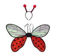 Barbotimer Women Girls Halloween Ladybug Bee Costume Wings and Headband Set | Ladybird Bumble Bee Costumes For Adults Kids Insect Fancy Dress Cute Halloween Cosplay Costume Accessories