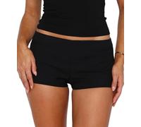 Barbotimer Women Low Rise Micro Shorts Y2K Slim Fit Going Out Mini Shorts Sexy Party Club Booty Hot Shorts Summer Rave Outfits(Black,X-Large)