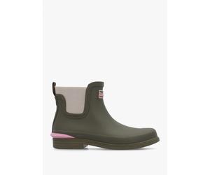 BARBOUR Abbeyfield Packable Olive Ankle Wellingtons Size: 6, Colour:
