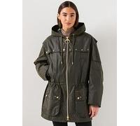 Barbour Aberford Wax Jacket, Green, Size 14, Women Green