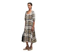 Barbour Ballina Short Sleeve Midi Dress Brown M Woman