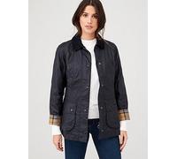 Barbour Beadnell Wax Jacket, Navy, Size 20, Women Navy