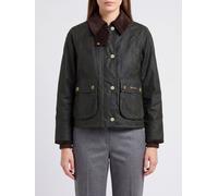 BARBOUR Beadnell Waxed Cotton Jacket with Corduroy Collar - Size: 16 - female