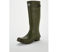Barbour Mens Bede Wellingtons Olive Cotton - Size UK 11