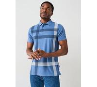 Barbour Blaine Tartan Mens Tailored Polo Colour: Chambray, Size: XL