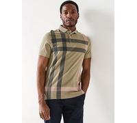 Barbour Blaine Large Check Tailored Fit Polo Shirt, Dark Green, Size L, Men Dark Green