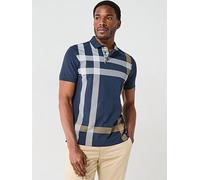 Barbour Blaine Short Sleeve Polo Shirt, Navy, Size L, Men Navy