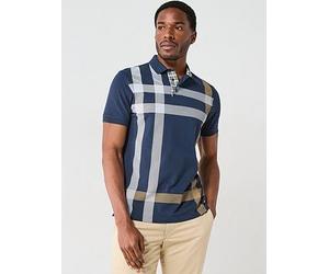 Barbour Blaine Short Sleeve Polo Shirt, Navy, Size Xl, Men Navy