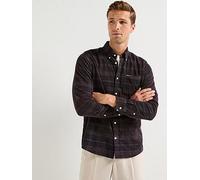 Barbour Blair Tailored Fit Tartan Cord Shirt- Navy, Navy, Size Xl, Men Navy
