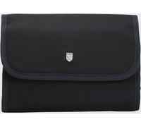 BARBOUR Blue Waxed Cotton Water-Repellent Travel Wash Bag with Leather Trim - Size: OS - unisex