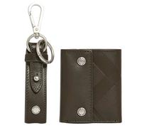 Barbour Brunton Leather Wallet & Keychain Gift Set - Dark Olive O/S O/S
