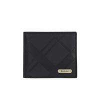 Barbour Brunton tartan-embossed leather wallet - Black OS