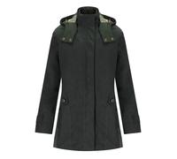 BARBOUR CANNICH WAX GREEN HOODED JACKET 12 UK