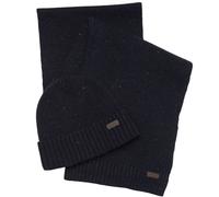 Barbour Carlton Fleck Beanie & Scarf Gift Set - Navy O/S O/S