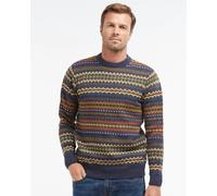 Barbour Case Fairisle Mens Jumper - Navy Marl - Navy Marl - L
