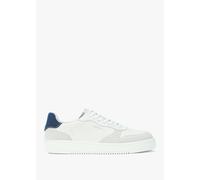 BARBOUR Celeste White & Chambray Leather Trainers Colour: Dnf, Size: 4