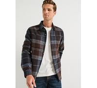 Barbour Chapter Flannel Check Shacket, Navy, Size 2Xl, Men Navy