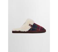 Barbour Claudia Tartan Mule Slippers Dark Red Blue Green Women - 38