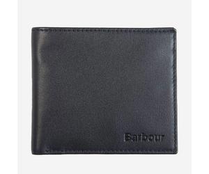 Barbour Colwell Billfold Leather Wallet Black and Classic Tartan