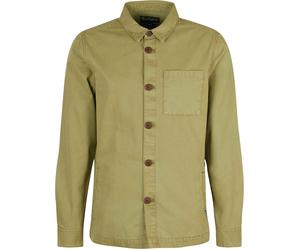 Barbour - Cotton twill overshirt - Regular Washed Overshirt Bleached Olive for Men - Size L - Khaki Khaki L