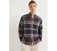 Dunoon Tailored Tartan Shirt Midnight Oak L