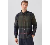 Barbour Dunoon Shadow Tartan Tailored Shirt, Green, Size M, Men Green