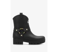 BARBOUR Elley Harness Black Wellington Boots Colour: Black Patent, Siz